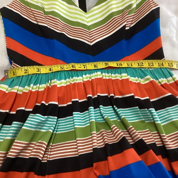 Anthropologie Tracy Reese Colorful Striped Silk Blend Sleeveless Dress Size 2 - Picture 7 of 9